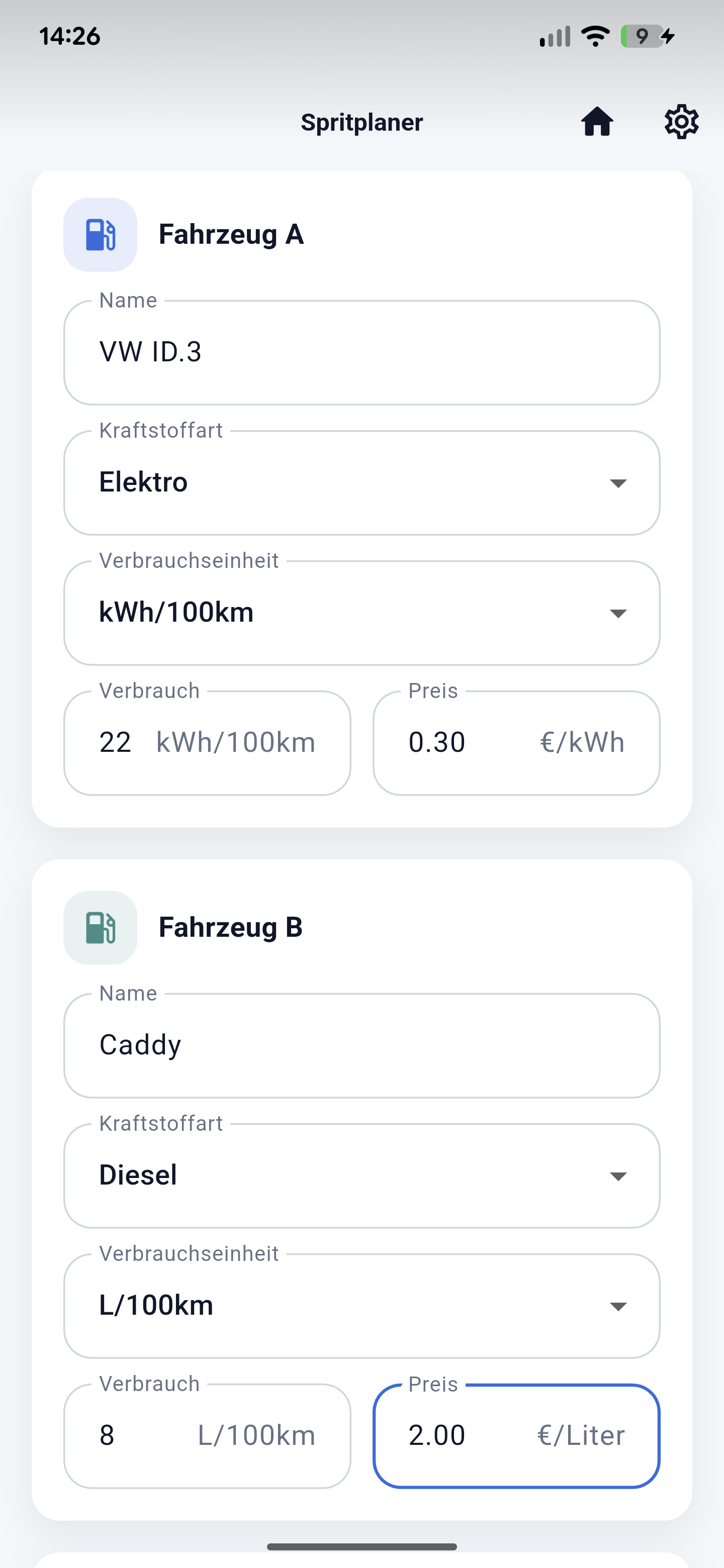Screenshot der Fotodokumentation