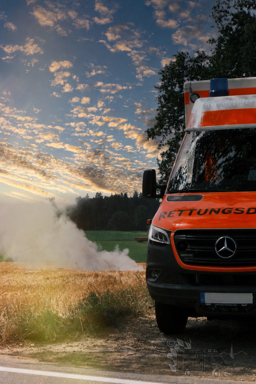 Rettungsdienstmotiv für Verlauf und Übersicht